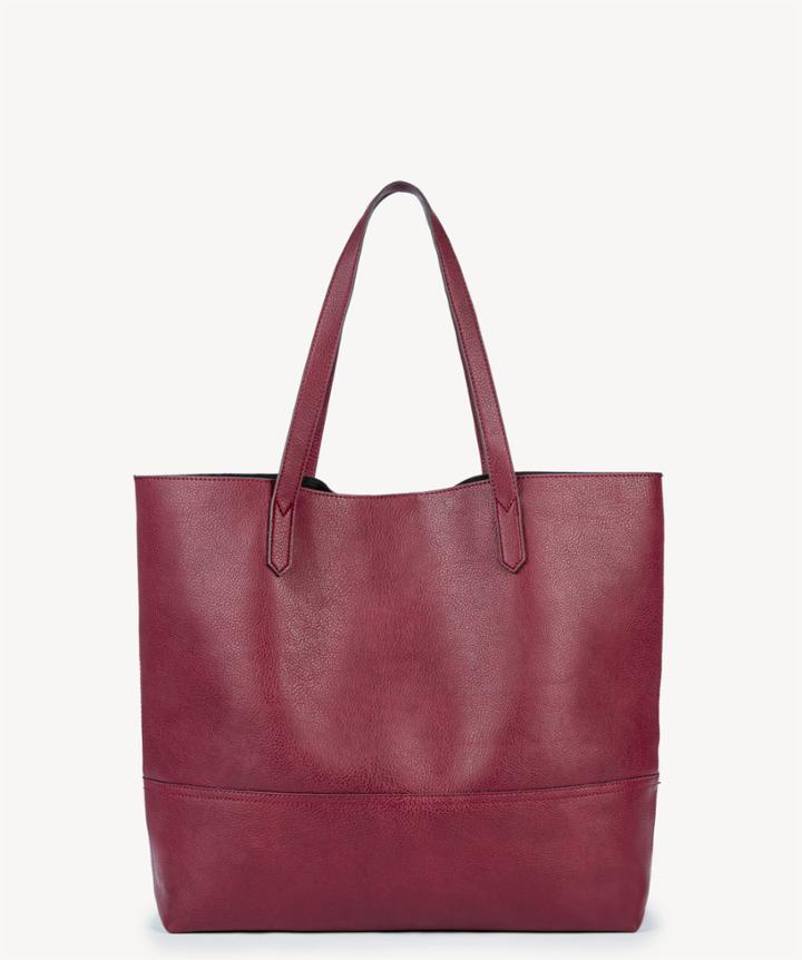 Sole Society Women's Dawson Overd Shopper Bag Oxblood Faux Leather From Sole Society