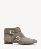Sole Society Women's Melessie Buckle Bootie Mushroom Size 5 Cow Split Suede From Sole Society
