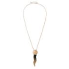 Sole Society Sole Society Circle Tassel Pendant Necklace - Gold