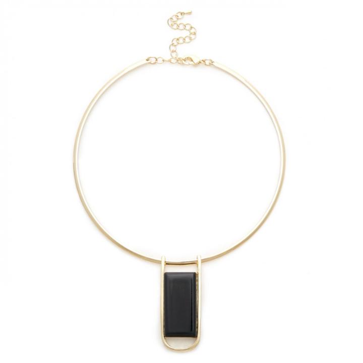 Sole Society Sole Society Modern Pendant Choker - Gold-one Size