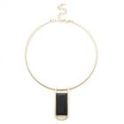 Sole Society Sole Society Modern Pendant Choker - Gold-one Size