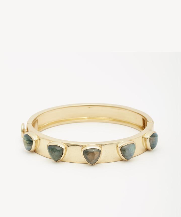 Sole Society Women's Hinge Cuff Bracelet Labradorite One Size From Sole Society