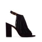 Vince Camuto Vince Camuto Winiveer Fringe Block Heel Sandal - Black-6