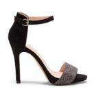 Sole Society Sole Society Sheila Ankle Strap Heel - Grey Black-9.5