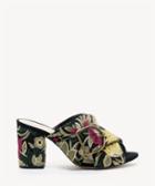 Sole Society Women's Cezanne Overd Buckle Mules Gold Embroidery Size 5 Fabric From Sole Society