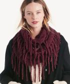 Sole Society Sole Society Chunky Fringe Scarf Oxblood One Size Acrylic
