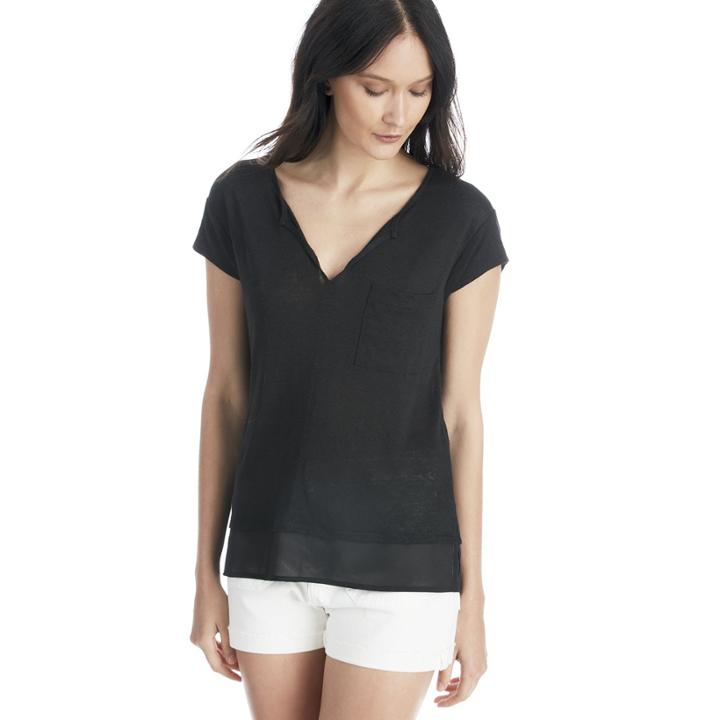 Sanctuary Sanctuary City Mix Tee - Black-xs