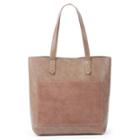 Sole Society Sole Society Trish Shopper Tote W/ Genuine Suede Front Pocket - Taupe