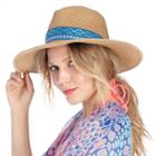 Sole Society Sole Society Wide Brim Hat With Trim - Tan-one Size