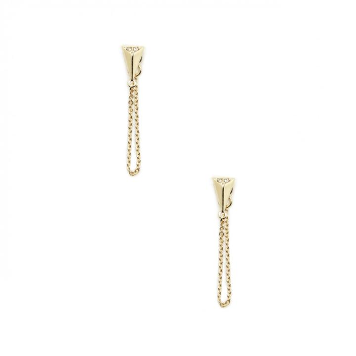 Sole Society Sole Society Arrow Drop Chain Earring - Gold-one Size