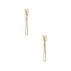 Sole Society Sole Society Arrow Drop Chain Earring - Gold-one Size