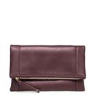 Sole Society Sole Society Marlena Vegan Foldover Clutch - Deep Ruby-one Size