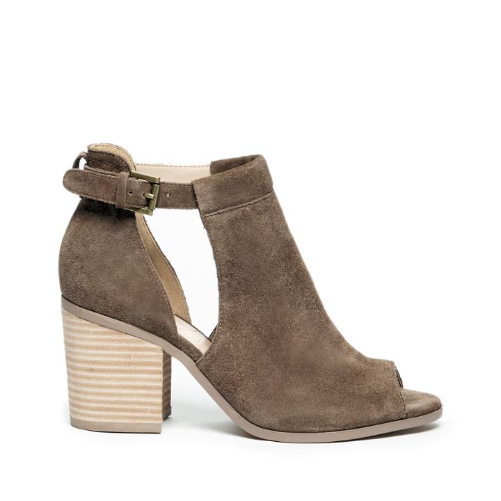 Sole Society Sole Society Ferris Block Heel Sandal - Dark Taupe