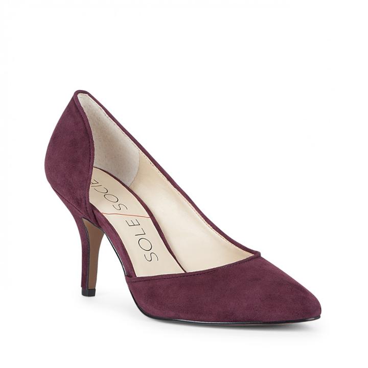Sole Society Sole Society Paola Dorsay Almond Toe Pump - Dark Eggplant-5