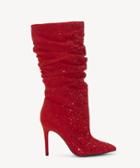 Jessica Simpson Jessica Simpson Women's Lailee Sparkle Boots Red Muse Size 5 Suede Microsuede From Sole Society