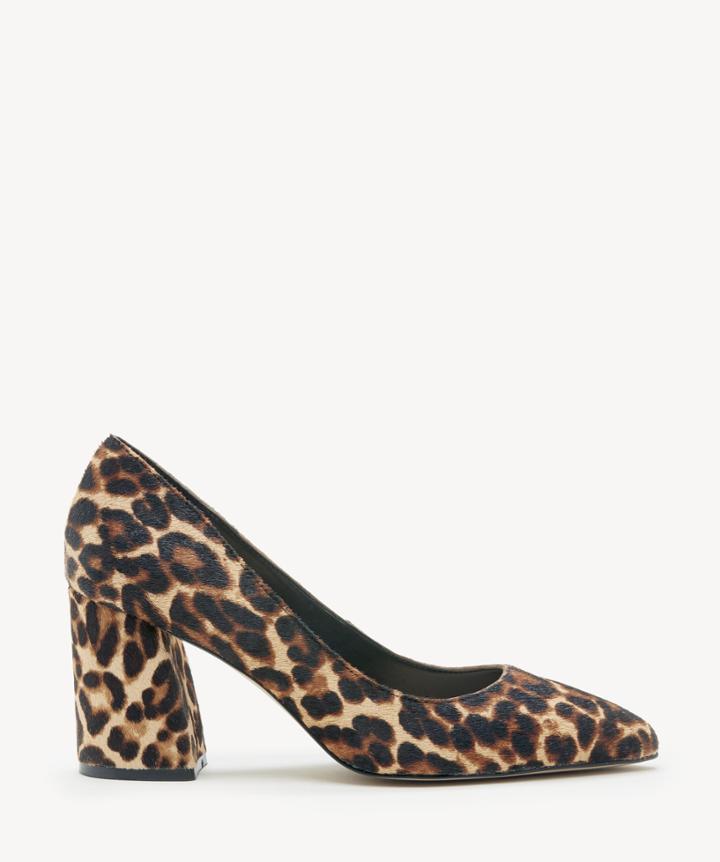Sole Society Women's Twila Block Heels Pumps Brown Multi Size 5 Haircalf From Sole Society