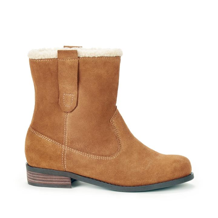 Sole Society Sole Society Verona Shearling Ankle Bootie - Cognac