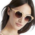 Sole Society Sole Society Claremore Two Tone Round Sunglasses - Nude Combo