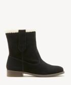 Sole Society Women's Verona Faux Shearling Suede Ankle Bootie Black Size 5 From Sole Society