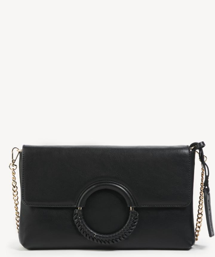 Sole Society Sole Society Day Clutch Vegan Black Leather