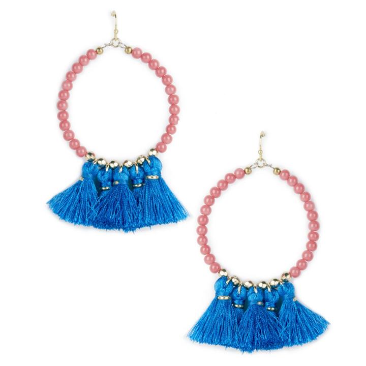 Sole Society Sole Society Le Carnival Teardrop Earrings - Coral Combo-one Size