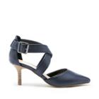 Sole Society Sole Society Tamra Cross Strap Pumps Navy Size 7 Suede
