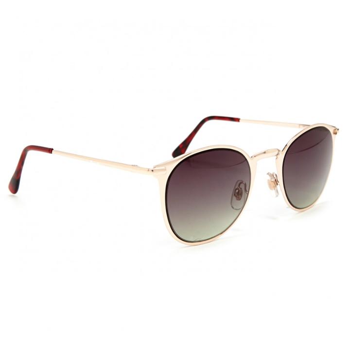 Sole Society Sole Society Danelle Round Medium Metal Sunglasses - Gold-one Size
