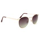 Sole Society Sole Society Danelle Round Medium Metal Sunglasses - Gold-one Size