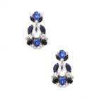 Sole Society Sole Society Floral Cluster Drop Earrings - Blue Combo-one Size