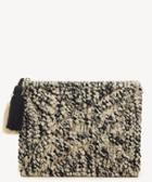 Sole Society Women's Milah Pouch Bag Fabric Clutch Black/cream From Sole Society