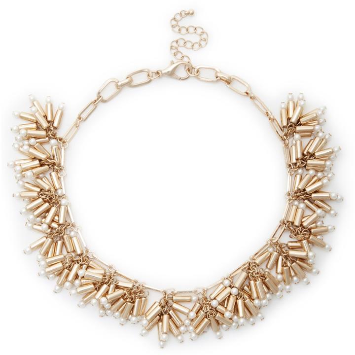 Sole Society Sole Society Pearl Cluster Statement Necklace - Gold