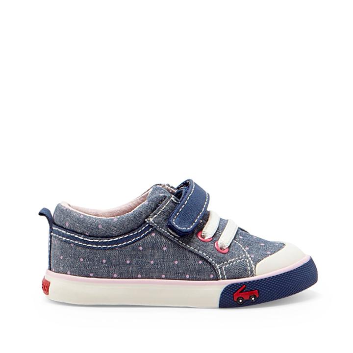 See Kai Run See Kai Run Kristin Canvas Sneaker - Blue Dots