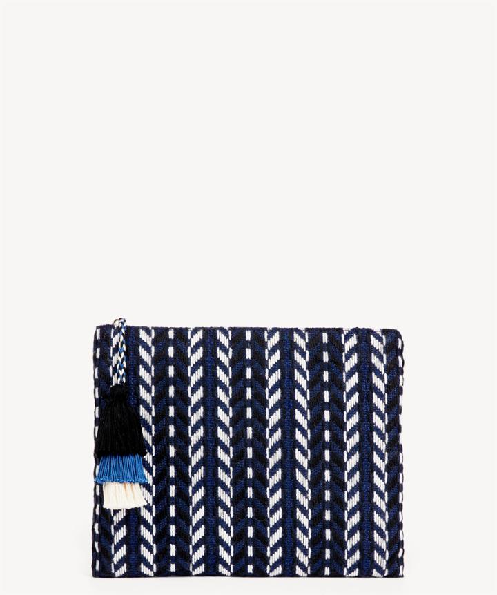 Sole Society Sole Society Coy Fabric Embroidered Pouch