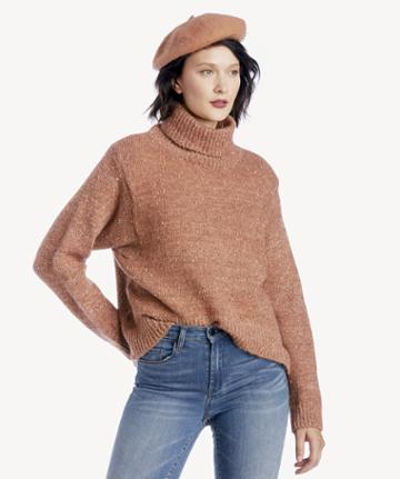 Moon River Moon River Women's Turtleneck Top In Color: Honey Size Xs From Sole Society