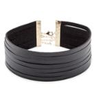 Sole Society Sole Society Leather Layered Choker - Black-one Size