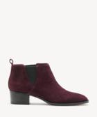 Sole Society Women's Jahlily Ankle Bootie Dark Plum Size 5 Leather From Sole Society