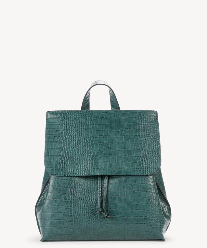 Sole Society Sole Society Selena Backpack W/ Drawstring Emerald Vegan Leather Size Os
