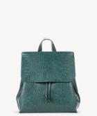 Sole Society Sole Society Selena Backpack W/ Drawstring Emerald Vegan Leather Size Os