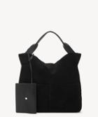 Sole Society Women's Jamari Genuine Suede Over Tote New Black Genuine Suede Vegan Leather From Sole Society