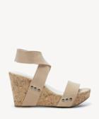Sole Society Sole Society Analisa Platform Wedges Champagne Size 5 Linen Elastic
