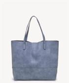 Sole Society Sole Society Dawson Oversized Shopper Bag Chambray Faux Leather