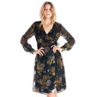 Astr Astr Sonya Dress - Black Mustard Floral-xs