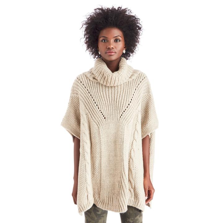 Sole Society Sole Society Crochet Eyelet Poncho - Ivory