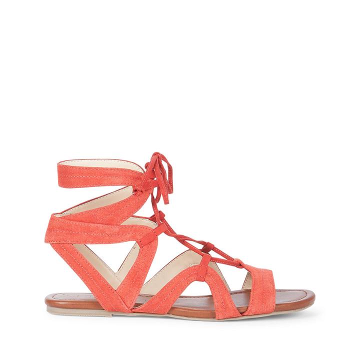 Sole Society Sole Society Beirut Lace-up Flat Sandal - Paprika