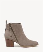 Sole Society Sole Society Mira Asymmetrical Zip Bootie Taupe Size 5.5 Suede