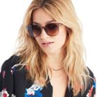 Sole Society Sole Society Alameda Classic Oversize Sunglasses W/ Metal Leg Detail - Black