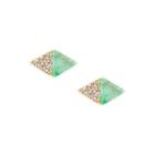 Sole Society Sole Society Natural Stone Triangle Stud Earrings - Turquoise