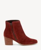 Sole Society Sole Society Corinna Side Zipper Bootie Marsala Size 6 Suede