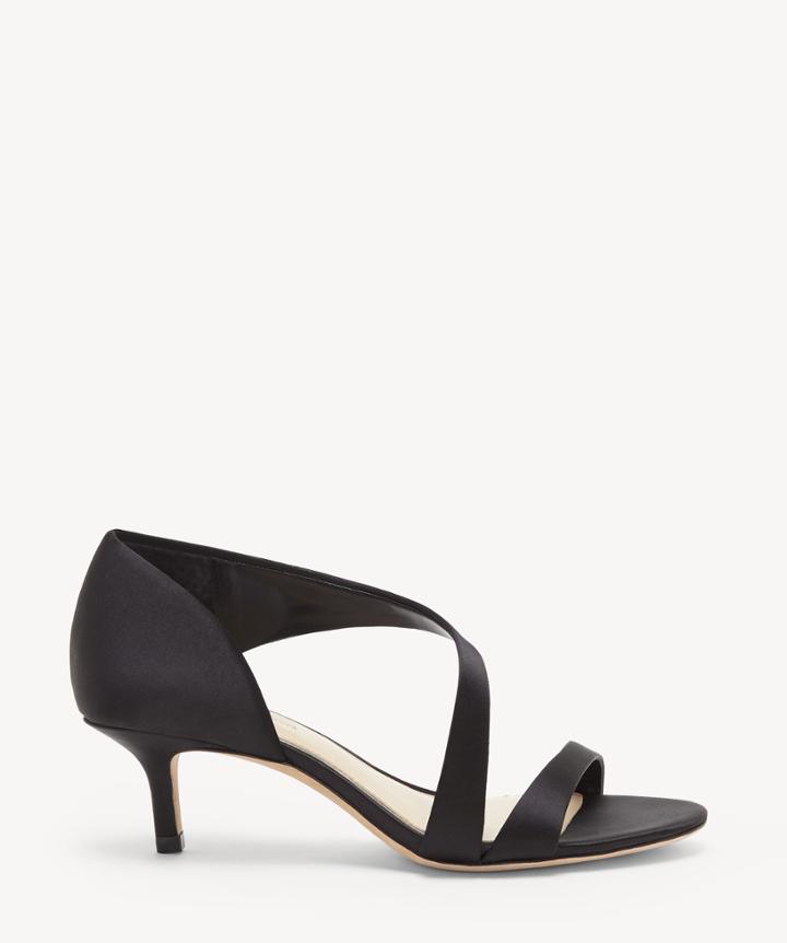 Imagine Imagine Women's Karlyn Low Heels Sandals Black Size 10 Satin From Sole Society