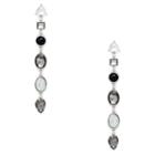 Sole Society Sole Society Linear Crystal Drop Earrings - Grey Combo
